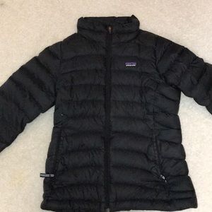 Patagonia girls black puffer winter coat